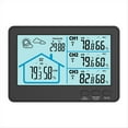 thumbnail image 4 of Wireless Weather Station Barometer Color LCD Screen Temperature Humidity Meter 433 Weather Station Forecast Sensor Black,1 * Wireless Weather Station Barometer set,Black, 4 of 7