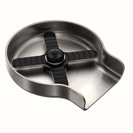 Stainless Steel Glass Rinser for Kitchen Sinks,Bottles Washer For Bar, Kitchen Sink Faucet Cup Rinser,Kitchen Sink Accessories, Brushed Silver
