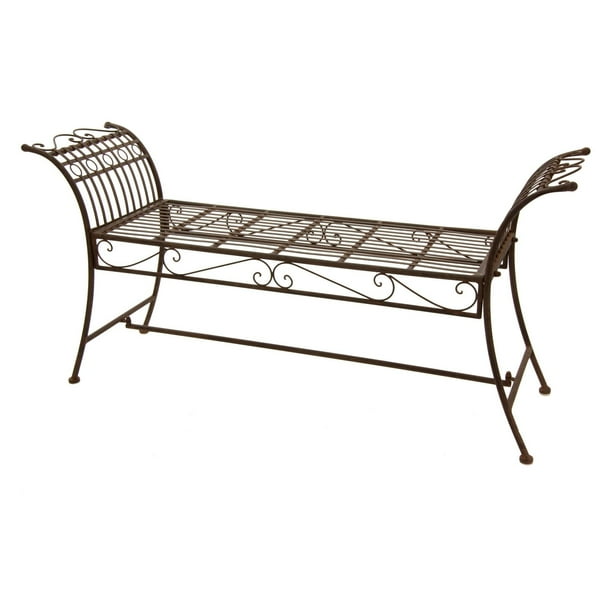 Oriental Furniture Rustic Wing Decorative Backless Garden Bench