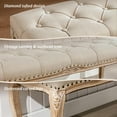 thumbnail image 5 of Dycanpo 45.2"L x 18.3"H French Bedroom Bench Seat Linen Upholstered, Linen Color, 5 of 8