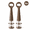brown-2 pack, variant on 2-in-1 Air Pressure Wine Opener and Beer Bottle Opener, ABS Portable Cork Remover Tool, Manual Pump Wine Corkscrew for Kitchen, Home Bar, Dinner, Picnic