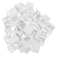 thumbnail image 3 of Mobutofu 100Pack White Plastic Iron Corner Brace for Furniture Fixing and Right Angle Support in 1.2x1.2x1.2in, 3 of 8