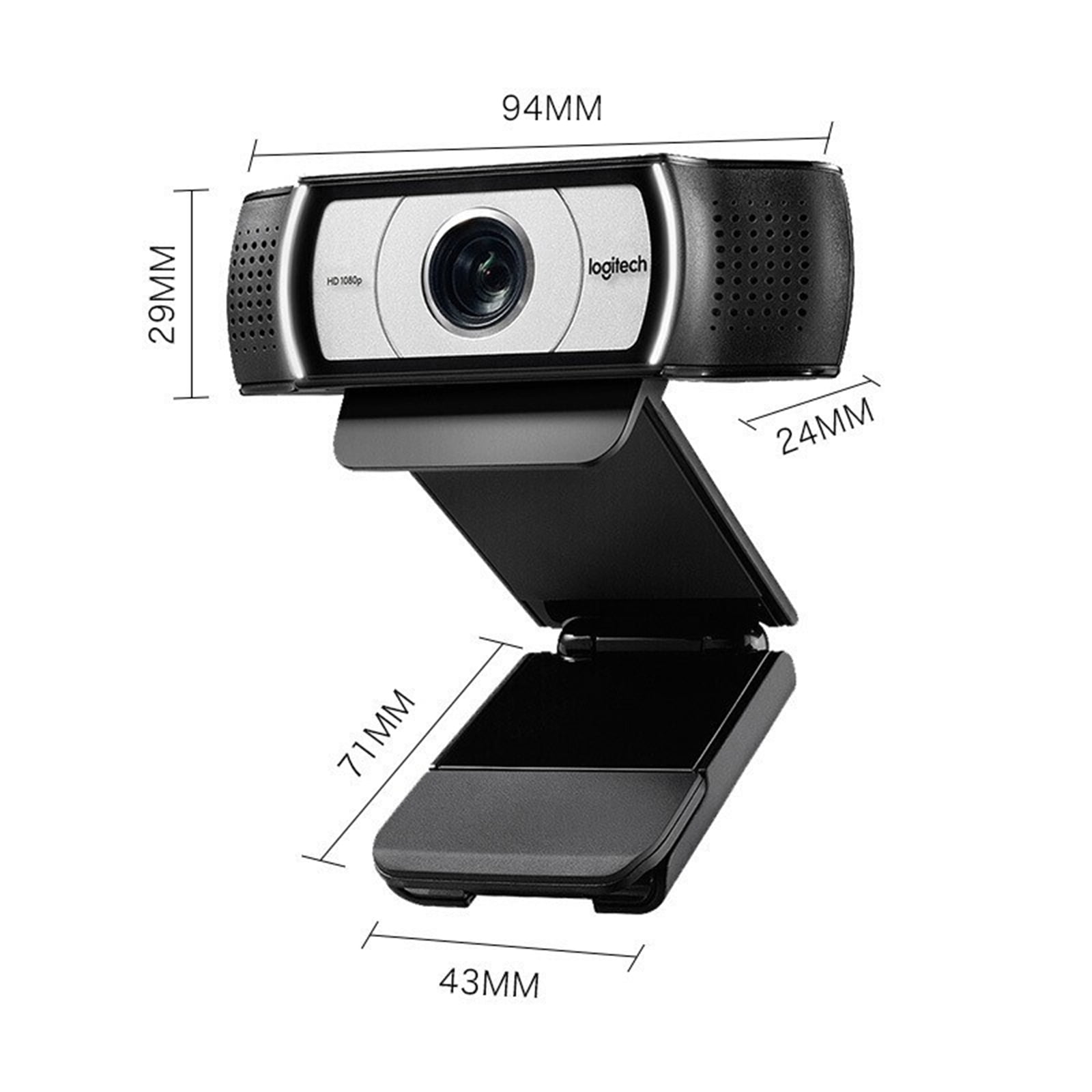Logitech C930c Wired HD Webcam, 1080p Commercial Webcam, Anchor Webcam, Auto Light Correction, H.264 Support, Black