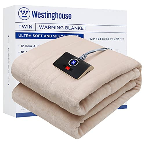 Westinghouse Electric Blanket Twin Size 62"x84" Heated Throw Soft Silky