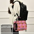 thumbnail image 6 of FORMRS Student Lunch Bag Insulated Reusable Cooler Box with Zipper Pockets, Pink Doughnuts, 6 of 9