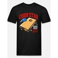 thumbnail image 2 of Graphic playera para hombreCornhole funny Men’s Short Sleeve Graphic T-shirt Collection black Tee For Adult, Men, Women, Teen, Teenager, Adolescent, YouthFather's Day, Mother's Day, New Year, Sprin, 2 of 8