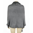 thumbnail image 3 of Sweater Coat for Women Zpanxa Women's Faux Fur Collar for Winter Coat, Winter Faux Fur Shawl Cover Up, Casual Knit Cardigan Sweater Outwear with Pocket Gray One Size, 3 of 4