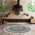 thumbnail image 3 of 90cm Soft Round Area Rugs for Bedroom Dining Room Circle Boho Area Rug Non Slip Washable Chic Bohemian Mandala Indoor Throw Rugs, 3 of 5