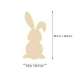 thumbnail image 2 of Blank Rabbit Shape Wooden Chip Wood Unfinished Wood Chip Kids Diy Doodle Material, 2 of 7