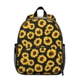 thumbnail image 1 of Vintage Sunflower Students Backpack - Rustic Boho Floral and Butterfly Artwork, Bright Yellow Country Style, Comfortable Dual Shoulder Support for Students, 1 of 6