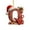 Q, variant on Buffalo Plaid Monogram Christmas Ornament, Flat Acrylic Personalized Initial Christmas Tree Ornament with Santa Hat, Xmas Stocking Tag, Farmhouse Rustic Monogram Decoration - Letter C