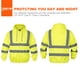 thumbnail image 3 of Sudadera con capucha de seguridad wefeyuv ANSI clase 3 de alta visibilidad amarilla M, 3 of 7