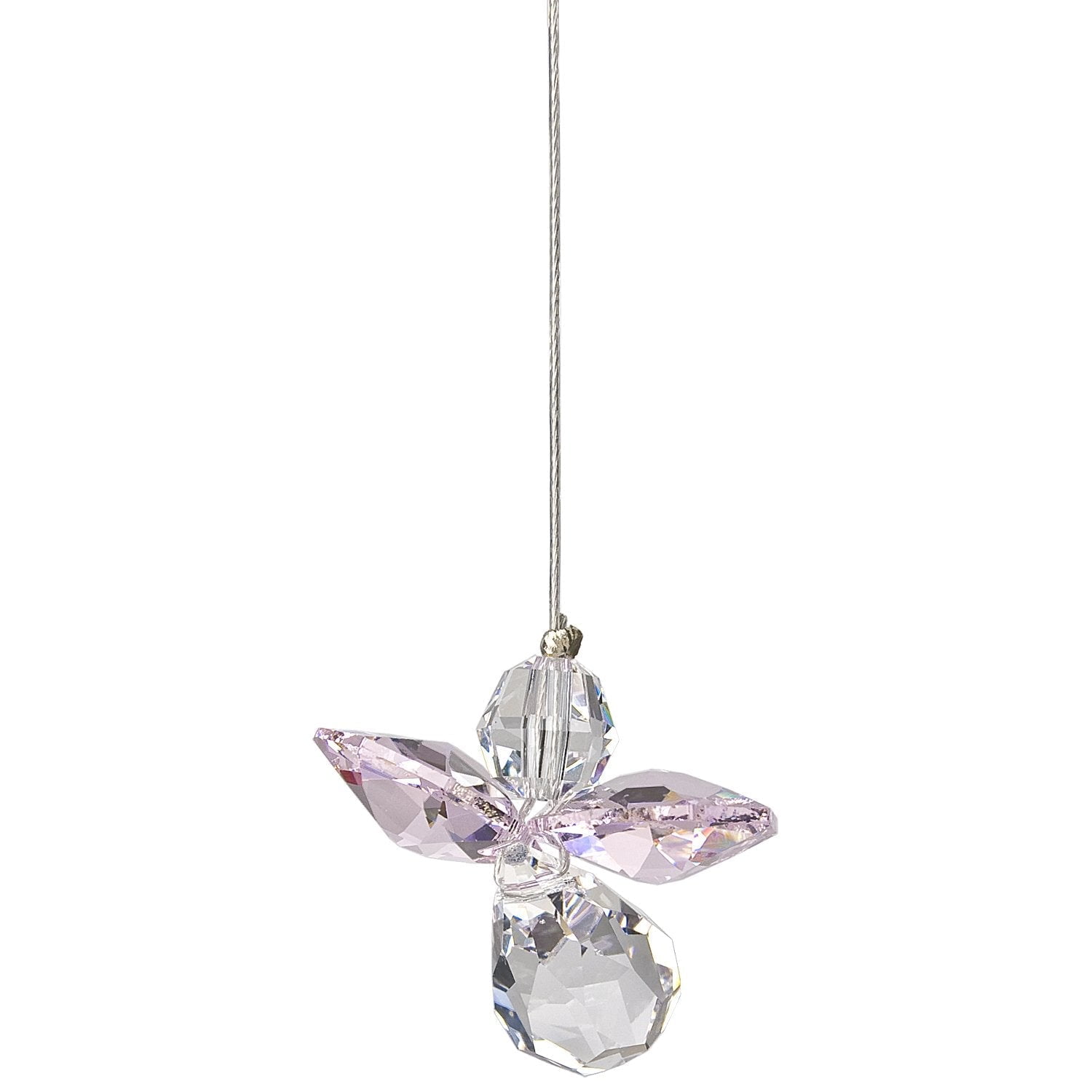 Woodstock Crystal Suncatchers, Crystal Guardian Angel Rose, Crystal Wind Chimes For Inside, Office, Kitchen, Living Room Décor, 1"L