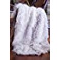 thumbnail image 2 of North End Decor Faux Fur Throw Blanket, Mongolian Long Hair Silver,, 2 of 10