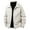 White, variant on Men's Fleece Lined Jacket Solid Color Lapel Collar Zipper Front Long Sleeve Warm Casual Lightweight