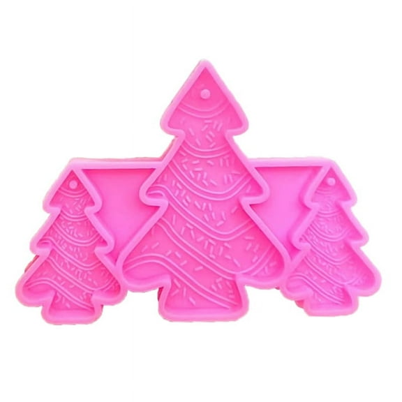 XISAOK Earring Pendant Resin Mold Silicone Molds for DIY Epoxy Christmas Tree Shaped