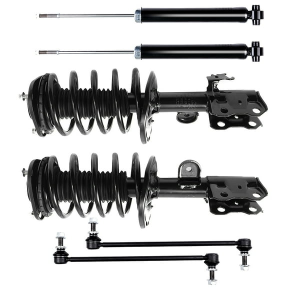 CCIYU Front Strut Spring Assembly Control Arm and Ball Joint Assembly 2013-2015 for Toyota Prius Two Hatchback 4-Door Complete Suspension Kit Fits replace for 172689, 5685, K750043