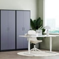 thumbnail image 4 of MIIIKO Metal Storage Cabinet with Locking Doors, Black Garage Storage Cabinets with 4 Adjustable Shelves, 4 of 6