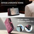 thumbnail image 4 of CaseMe Leather Case for Samsung Galaxy Z Fold8,2 in 1 Detachable Wallet Case with 8-Card Holder Zipper Bills Slot,Magnetic Flip Cover Phone Cases,Red,For Galaxy Z Fold8, 4 of 12