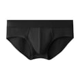 thumbnail image 3 of Men's Breathable Mid Rise Briefs Soft Stretch Blend Underwear Stylish Comfortable Everyday Casual Solid Design For WearBlackL, 3 of 3