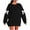 Black, variant on Womens Plus Size Sweatshirts Round Neck Long Sleeve Pullover Bow Cute Tops Fall Winter Fashion Loose Fit Clothes Hot Pink XXXL