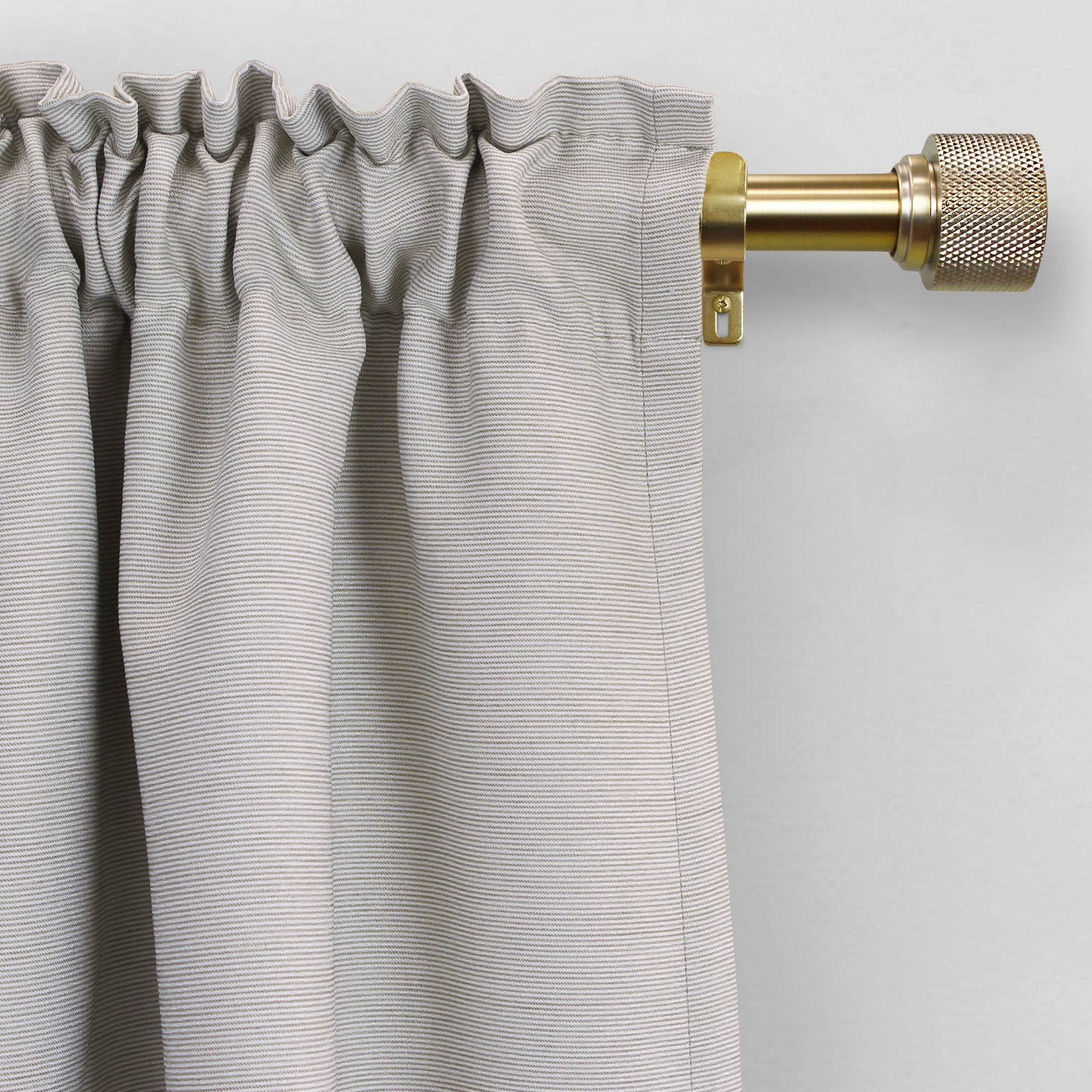Better Homes & Gardens 1" Brass Knurled Cylinder Curtain Rod 120-180"