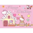 thumbnail image 4 of Sanrio-telón de fondo de Hello Kitty para cumpleaños, bonito telón de fondo de dibujos animados Kuromi, decoración de fiesta, Kawaii, Anime, cortina, regalo para niños, 4 of 4