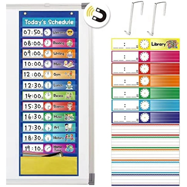 Aizweb Daily Schedule Pocket Chart, Classroom Schedule with 31