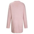 thumbnail image 5 of Odeerbi Cardigan Sweaters For Women Fall Winter Sweaters 2025 Casual Solid Knitting Loose Long Sleeve V-Neck Tops Pink, 5 of 6