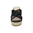 thumbnail image 6 of BLISSFUL STEP Women's Espadrille Platform Slide Wedge Sandals, 6 of 6