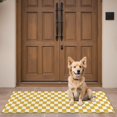 thumbnail image 4 of Yellow and White Checkerboard Pattern Door Rugs,Washable Non Slip Door Mats Indoor,Decorative Door Mats,Entry Mat Indoor for Entrance,Bedroom,Kitchen,Bathroom,16"x47", 4 of 6