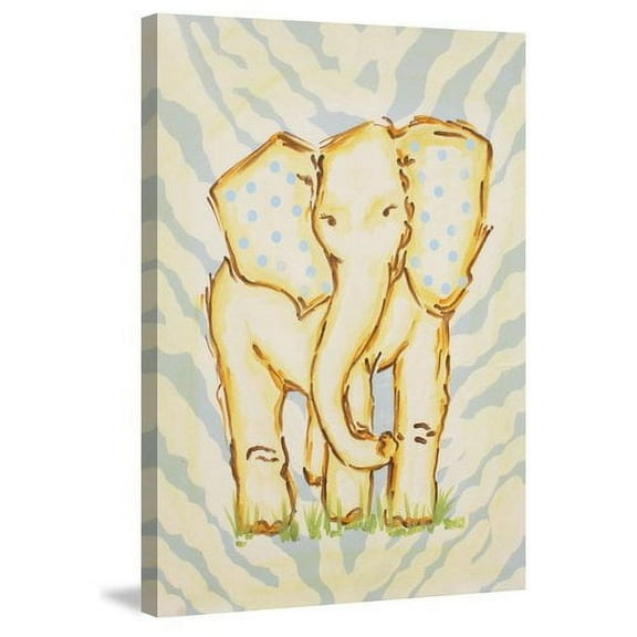 "Yellow Elephant" Painting Print on Wrapped Canvas