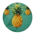thumbnail image 2 of RUIYC Round Table cover Stain-Resistant Wipeable Polyester Geometric Pineapple Round Table Cover for Indoor Outdoor Picnic Patio Party Dining Room Kitchen Decor Family Dinner, 2 of 7