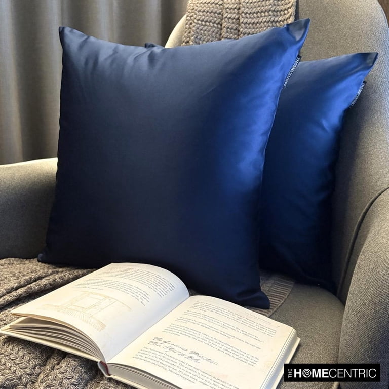 The HomeCentric Decorative Throw Pillow cover Navy Blue Pack of 2
