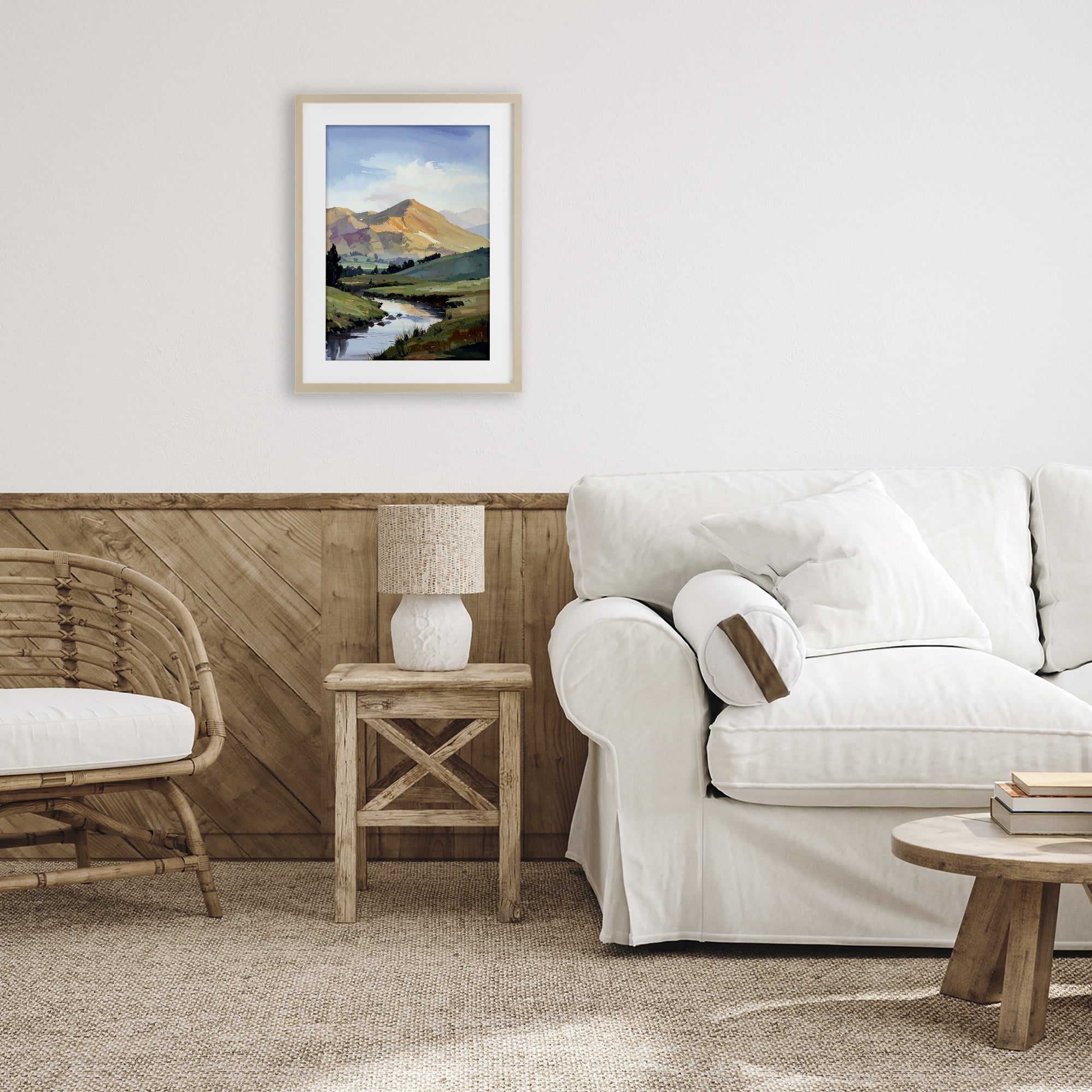 Stupell Industries Across The Valley Birch Framed Print Under Glass, design by Alonza Saunders