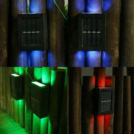 

4PC Solar LED Wall Lamp Outdoor Waterproof Wall Lamp Light -Color