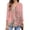 Pink, variant on Babysbule Womens Tops Long Sleeve Fashion Woman V Neck Three Quarter 3/4 Sleeve T Shirt Autumn Printing Blouse Tops Sweatshirt
