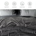 thumbnail image 3 of U by Bedsure Grey Fleece Queen Blanket for Couch - Super Soft Cozy Blankets for Women, Girls, 90x90 inches, 3 of 7