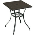 thumbnail image 1 of Outsunny Wicker Dining Table w/ Umbrella Hole Coffee Table, Brown, 1 of 10