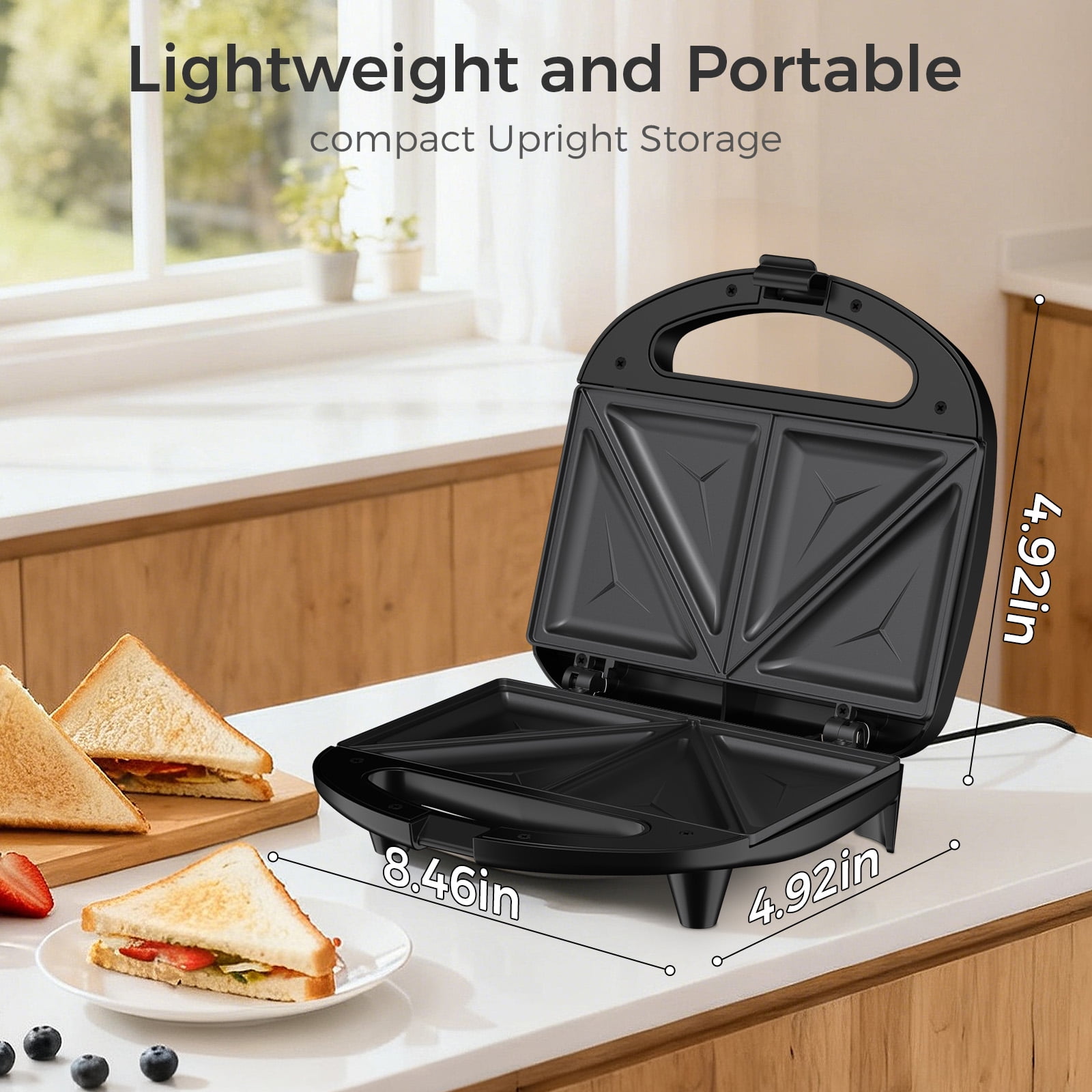 Cikonielf Machine à sandwich Poêle à Sandwich en forme de Triangle
