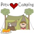 thumbnail image 3 of CafePress - Boys Love Camping T Shirt - Men's Classic Graphic Cotton T-Shirt, 3 of 4