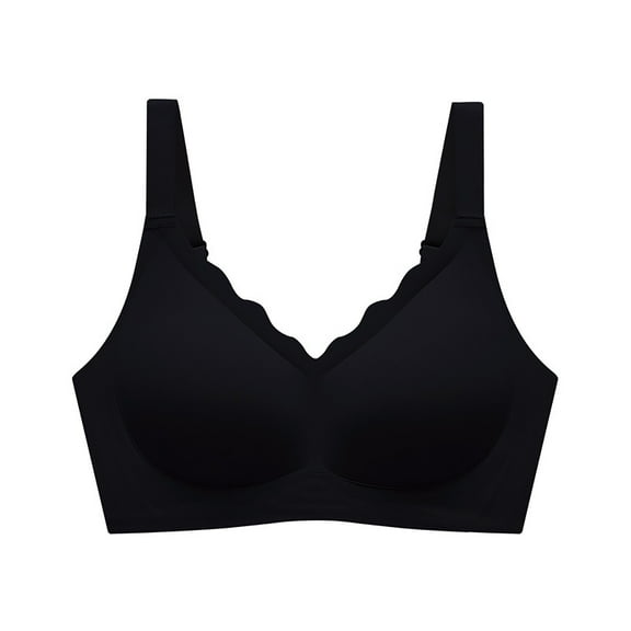 eileial Bras for Women Woman's Balconette Bras No Rims Daily Bra,Black M