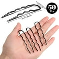 thumbnail image 2 of 50Pcs 3 Inches U Shaped Hair Pins Ballet Bobby Pins Curved Bobby Pins Hair Pins for Women Girls Thick Thin Long Curly Hair with storage box, 2 of 5