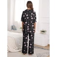 thumbnail image 4 of MINTREUS Valentine's Day Lounge Sets for Women Knit Short Sleeve Tops and Long Pants Soft Comfy Pajamas Set Oversized 2 Piece Outfits S-2X, 4 of 8