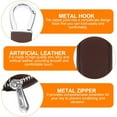 thumbnail image 3 of ZOUSSIQI 2 Pcs Key Key Holder Key Storage Pouches Key Storage Key Pouch Keys Storage Case Clothing Straps for Storage Mini Storage Carrying Pouches Artificial Leather Coffee CA919-89601, 3 of 9