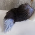 thumbnail image 7 of Plush Tail Keychain - Faux Fur Toy Accessory With Clip, Realistic Fluffy Design For Backpacks, Keys, Halloween, Party Favors - Black & Purple Ombre, 7 of 7