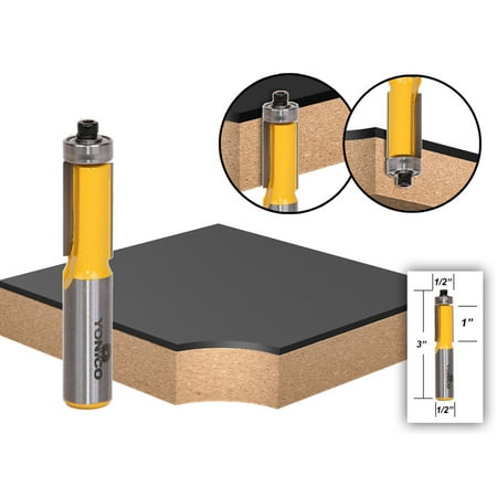 

Yonico Flush Trim Router Bit End Bearing - 1/2 W X 1 H - 1/2 Shank - 14147
