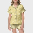 thumbnail image 3 of LRen Kids Outfits Girls 7-8 Easter Cartoon Animals Shirt and Pant Set with Pockets Satin Lapel Silk Button Down Collared Easter Girls' Easter Gifts for Kids, 3 of 6