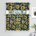 thumbnail image 2 of Bohemian Farmhouse Curtains 36 Inch Short - 3 Panel Vintage Floral Set with Wildflowers & Sunshine, Rod Pocket Window Drapes Rustic, 2 of 5