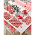 thumbnail image 4 of Valentines Placemats Red Love Heart Valentines Day Place Mats for Dining Room Plaid Stripe Washable Table Mats for Kitchen Dining Decorations Set of 4, 4 of 6